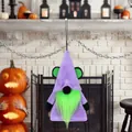 Decorazione di Halloween gnomo di peluche viola e verde con barba lunga da appendere - Stile Orecchie Tonde / Viola