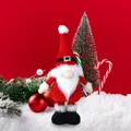 Christmas gnome doll with red hat and white beard on snow background decoration - Christmas Faceless Gnome Telescopic Doll