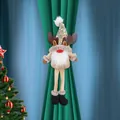 Christmas gnome curtain tieback with reindeer antlers and sparkling sequins decoration - Long-Legged Reindeer
