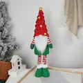 Weihnachtswichtel mit roter Zipfelmütze und langen gestreiften Beinen für Wohndeko - Roter Weihnachtsbaum Ausziehbarer Zwerg
