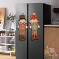 Fundas espantapájaros para manijas de refrigerador de Acción de Gracias - Estilo Espantapájaros de Acción de Gracias