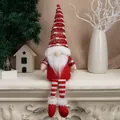 Christmas gnome doll with red sequined striped hat and long legs for holiday home decor - Red Long Legs (5809271132606) / Red