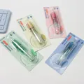 Double-sided glue tape pen set in four pastel colors for scrapbooking and school office use - English Version Multicolor