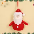 Addobbo natalizio di Babbo Natale in peluche con cappello rosso e barba bianca soffice - Ciondolo Babbo Natale