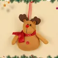 Pendaglio di renna in peluche con sciarpa rossa di paillettes per albero di Natale - Ciondolo Alce di Natale