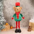 Christmas plush soldier bear doll in red and green nutcracker outfit for festive decor - Green Soldier Style (Telescopic)