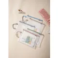 Five colored EVA mesh A4 file bags with zipper closure and portable carrying handles - Single Layer