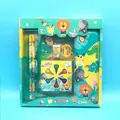 Cartoon animal stationery gift set with pencil box, crayons and pencils for students - Animal Forest Theme