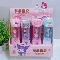 Cute Sanrio cartoon 15cm rulers featuring 3D Kuromi and Cinnamoroll characters - 728 (it Is Recommended To Buy In Boxes Of 48 Or More) / 15CM