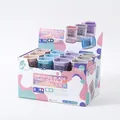 Pack de 24 sacapuntas de doble orificio en colores Morandi para oficina y uso escolar - Estilo Hexagonal (332)