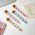 Cute Capybara 15cm ruler set with cartoon designs in pink, blue and yellow - 0728k (it Is Recommended To Buy In Boxes Of 48 Or More) / 15CM