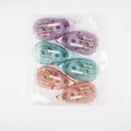 6er-Pack doppelseitige Kleberoller 10m x 8mm in den Farben Lila, Türkis und Rosa für Schule - 0100 Klebeband 10m*8mm (6 Stk/Beutel)