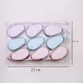 Set of 9 macaron-colored glue tape dispensers in a transparent frosted storage pouch - Mixed 3 Colors