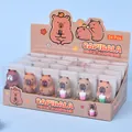 Set da 24 temperamatite Capybara in silicone in una scatola espositiva dal design mini - Scatola in PVC / Multicolore