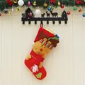 Großer Weihnachtsstrumpf mit Rentier-Motiv und Aufhängeschlaufe für festliche Geschenke - Elch-Stil