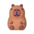 Temperamatite a forma di Capibara in silicone marrone e viola per studenti - Senza scatola / Cuoio