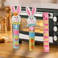 Juego de fundas para manijas de nevera de Pascua con cabezas de conejo 3D y motivos - Estilo de Funda de Refrigerador de Conejo