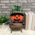 Halloween pumpkin doll decoration with green hat and purple bow for party ornaments - Pumpkin Pattern