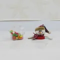 Pot à bonbons de Noël en forme d'étoile avec bouchon bonhomme de neige et dragées - Pentagramme / Bonhomme de neige