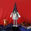 Detail of Halloween gnome with moon-star hat and striped legs for home decoration - Straight Hat Style / Telescopic