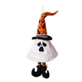 Halloween ghost hanging ornament with orange witch hat and striped legs decor - Ghost Long Hat Style