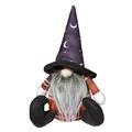 Halloween gnome with black star hat and orange plaid body in a classic festive style - Plaid Body Top Hat