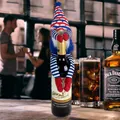 Housse de bouteille de vin gnome patriotique du 4 juillet avec étoiles et rayures - Style Chapeau À Étoiles (Style B)