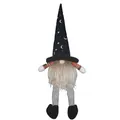 Gnomo di Halloween con cappello a stelle e luna e gambe lunghe, decoro per la casa - Stile Cilindro