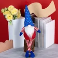 Patriotic Independence Day gnome plush with star-patterned hat and red body decoration - Blue Star Hat Red Body Style (Style C)