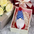 Independence Day gnome ornament with stars and stripes hat in a gift box - Independence Day Gnome Style C