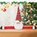 Long Santa door draft stopper and fireplace plush ornament for Christmas home decor - Santa Claus Style (Red)