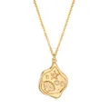 Détail du pendentif doré fluide orné de coquillages, d'étoiles de mer et de perles - Style Éléments Océan Mixte Perle Artificielle (x414) / 14k / Or