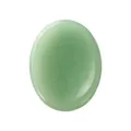 Oval light green aventurine healing palm stone with smooth polished natural surface - Aventurine Jade
