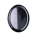 Oval polished black obsidian thumb stone with mirror finish for crystal healing - Obsidian