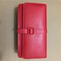 Petit sac carré bandoulière en cuir PU rouge classique avec finition texturée et boucle - Bordeaux