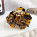Classic tortoiseshell pattern acetate bow hair claw clip with a premium vintage finish - 6cm / Coffee Tortoise Shell