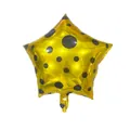 18-inch gold star foil balloon with black polka dots for festive party decoration - 18-inch New Year Gold Background With Black Dots And Stars