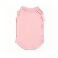 Pink sleeveless cotton pet vest for small dogs and cats with soft breathable knit fabric - 3XL / Pink