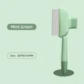Mint green self-cleaning pet brush with stainless steel needles, size 200x82x20mm - Flat Teeth Comb / Green