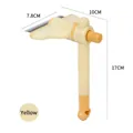 Yellow and cream self-cleaning pet grooming brush with stainless steel needles - Rotating Comb / Yellow