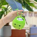 Simpatico ciondolo a forma di dado in peluche verde con ricamo panda e gancio portachiavi - Panda (Verde) / Verde