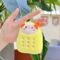 Detalle del colgante de peluche amarillo con forma de teléfono y teclado bordado - 11cm / Cadena Colgante / Amarillo
