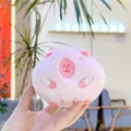 Portamonete Capybara in peluche rosa con viso ricamato e morbida pelliccia sintetica - Rosa / sfera catena