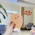Pince à cheveux poulet frit en peluche avec visage mignon et fausse fourrure douce - Poulet leg / 8cm-15cm / Chaîne Simple