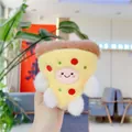 Cute cartoon pizza plush pendant with friendly face and soft limbs for bag decoration - Pizza with Legs (Chain)