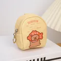 Mini yellow capybara coin purse with koi fish hat print and silver metal zipper - Lucky Carp Possessed
