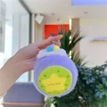 Süßer lila Schweizer Rolle Plüsch Schlüsselanhänger mit Sternen und bunten Bommeln - Einfache Kette / Lila