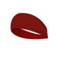 Elastic sports headband in deep wine red color made from breathable knit fabric - Dark Red
