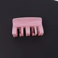 Minimalist pink claw clip in a glossy finish for hair styling, five-tooth hair accessory - Pink Piano Style