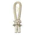 Hitzefreies Lockenwickler-Set aus beige Satin mit schwarzen Punkten und Haargummis - Polka Dots